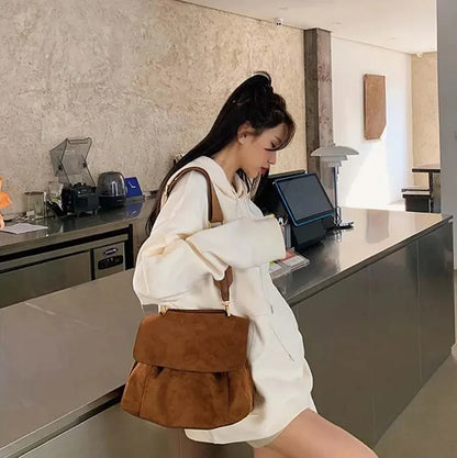 Winter Fashion Luxury Shoulder Bags For Women Retro Pu Leather Flap Crossbody Bag Lady Messenger Handbag Clutch Purse