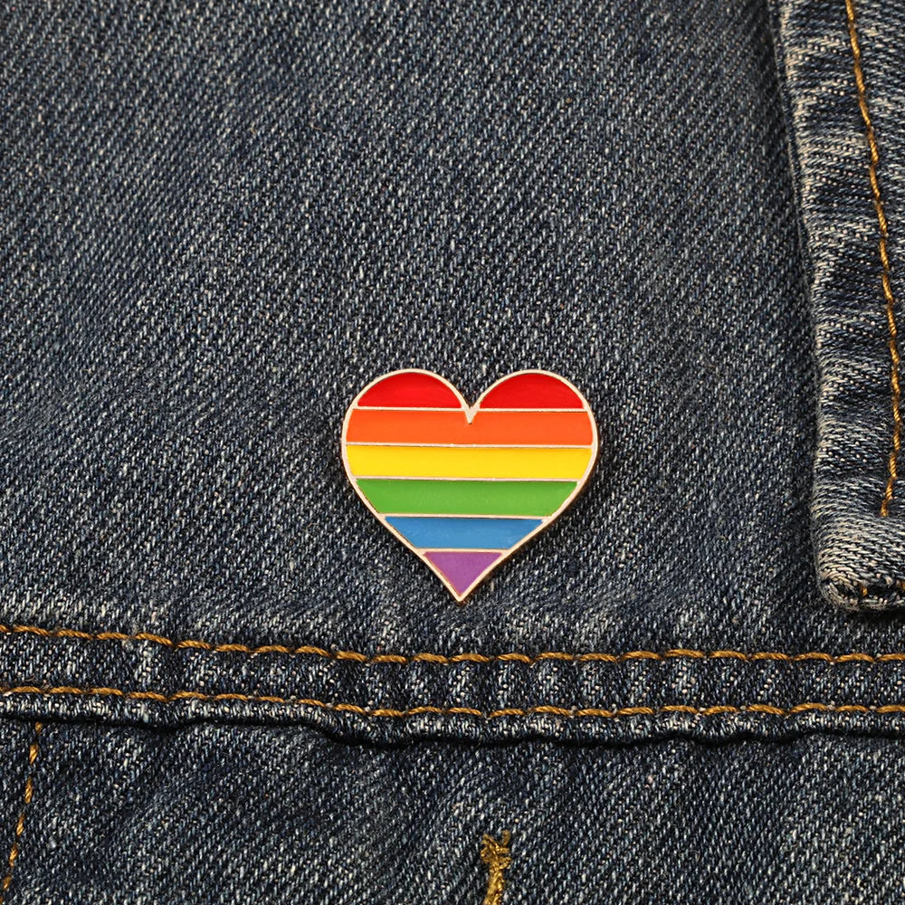 Rainbow Pin Gay Pride Brooch Cartoon Sheep Heart Enamel Lapel Pins Clothes Brooches Unisex Jewelry Gift Rainbow pencil Pin Badge