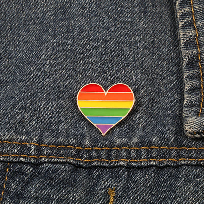 Rainbow Pin Gay Pride Brooch Cartoon Sheep Heart Enamel Lapel Pins Clothes Brooches Unisex Jewelry Gift Rainbow pencil Pin Badge