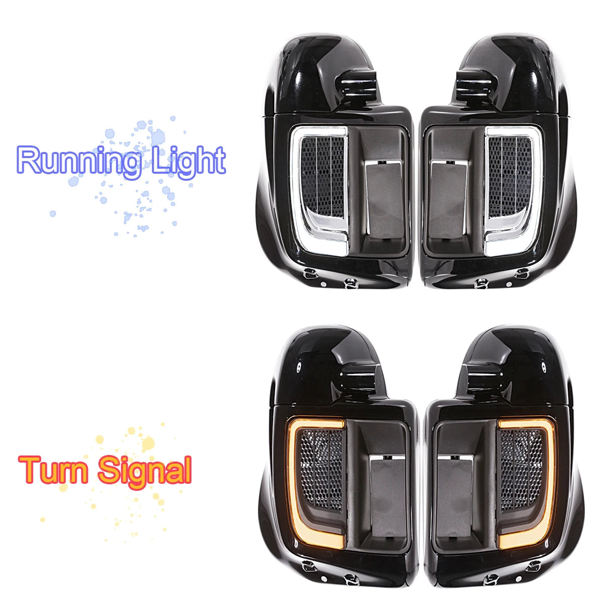 Motorcycle LED Fairing Lower Grills Light For Harley Touring Street Electra Glide Tri Glide FLHTKSE CVO Limited FLHTCU