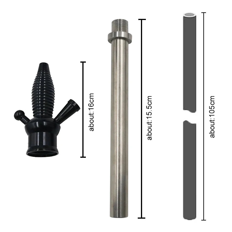 Aluminun Shisha Narguile  Hookah Stem Kit for Wine Bottle Large Hookah Chicha Most Of Bottle Cachimbas Nargile Accessories