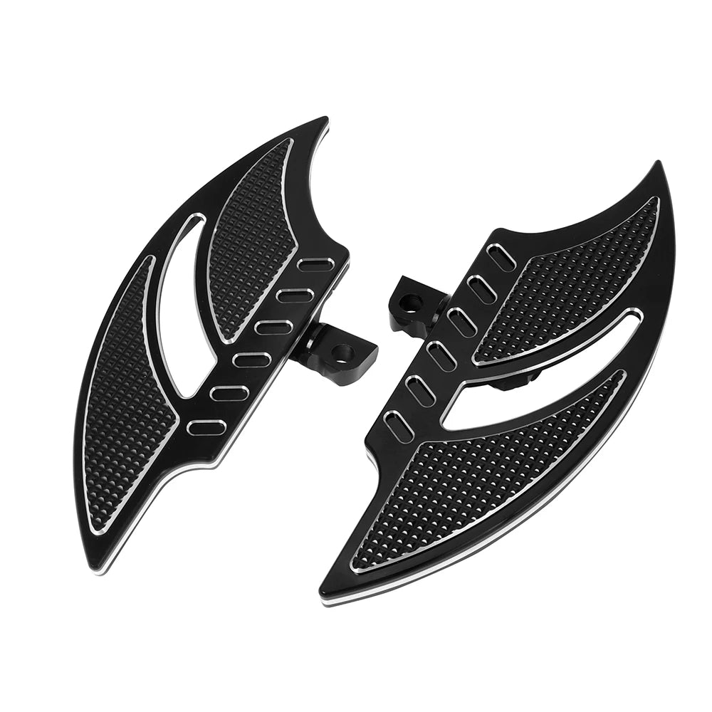 Motorcycle Floorboards Rear Foot Pegs Footrest Pedals Black/Chrome For Harley Touring Electra Glide Dyna Sportster XL883 XL1200