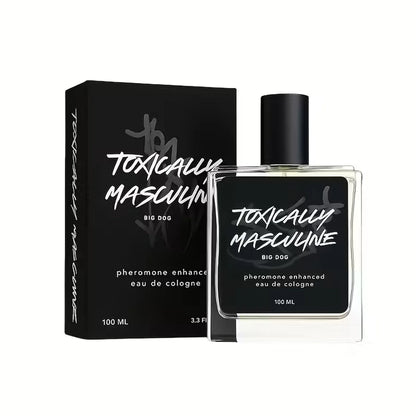 Toxically Masculine Pheromone Infused Eau De Cologne, Fresh Bold Masculine Scent, Long Lasting Fragrance for Men 100ml/3.4oz