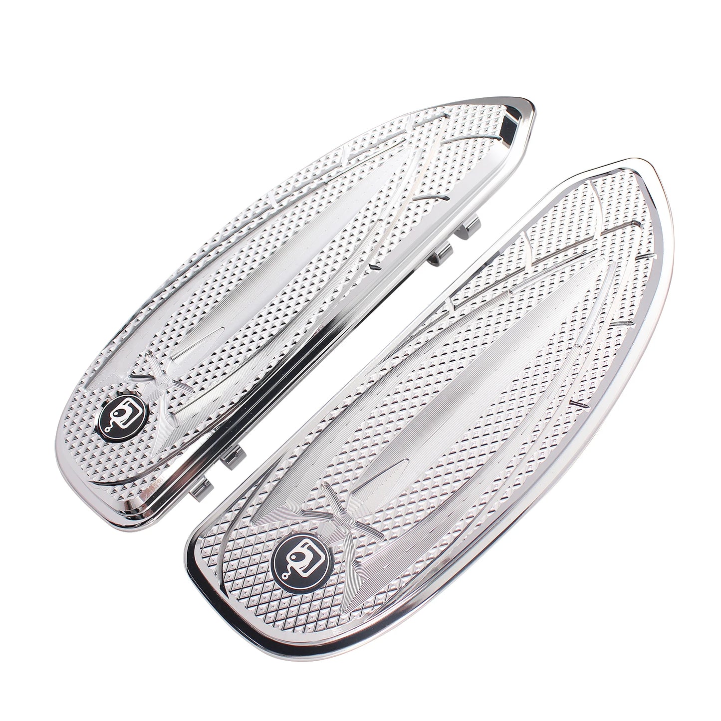 1 Pair Front Floorboards Foot Pegs Footrest Footboard For Harley FLD Dyna 2012 2013 2014 2015 2016 Motorcycle Aluminum