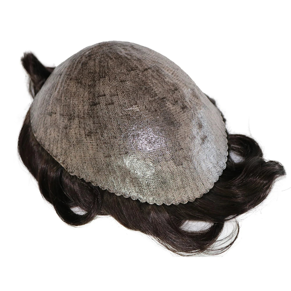 Super Micro Skin Grey 1B65 1B40 Human Hair Toupee Natural Hairline Hair Loss Solution Durable Black White Prosthes Replacement S