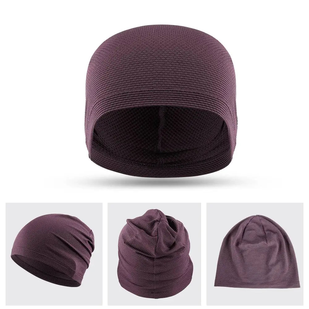 2PCS Quick-drying Running Caps Summer Breathable Cool Sports Hats Outdoor Cycling Hiking Baseball Skullies Stretchy Beanies Hat