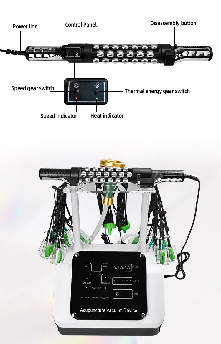 Multi-Functional Body Relaxation Relieve Fatigue Guasha Vacuum Body Slimming Rolling Massage Machine