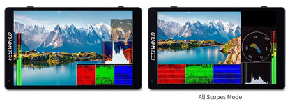 FEELWORLD-F7 Pro On-Camera Field Director Monitor, 7 "IPS Touch Screen, 3D LUT DSLR, HDMI, 4K, 60Hz, HD with F970 External Power