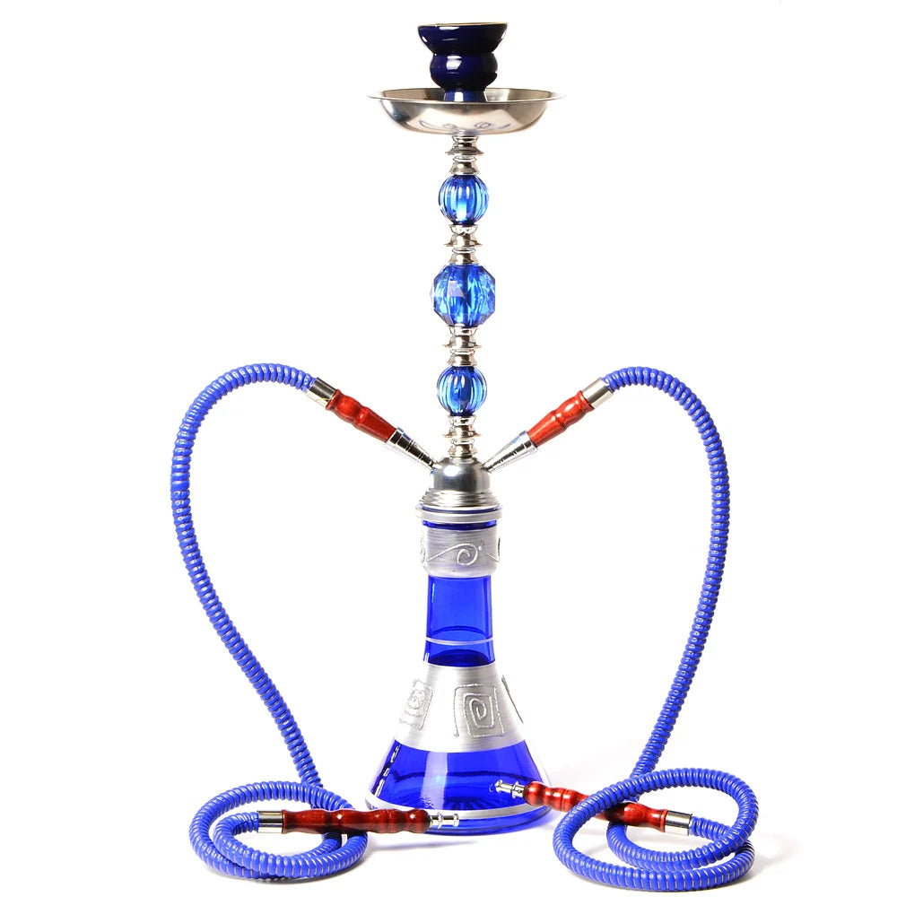 DEJAYA Travel Glass Shisha Hookah Pipe Chicha Narguile Completo Nargile with Sheesha Ceramic Bowl Charcoal Tongs Accessories