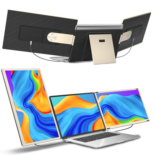 New Laptop Screen Extender S6 15.6" Portable Triple Monitor for Laptop up to 17.3" with IPS FHD 1080P Portable Screen Laptop