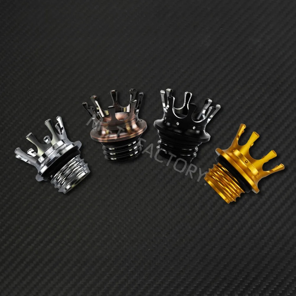 Motorcycle Gas Fuel Tank Cap Crown Style Tank Oil Cover For Harley Touring  Road King FLHR Sportster XL883 Softail Fat Boy Dyna