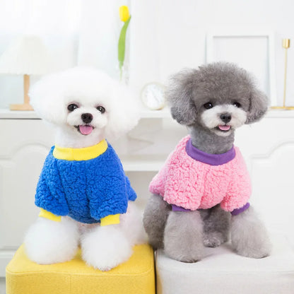 Winter Pet Dog Sweater Polar Fleece Warm Dog Clothes for Small Dog Coat Thicker French Bulldog Clothes Chihuahua Dog Accessories