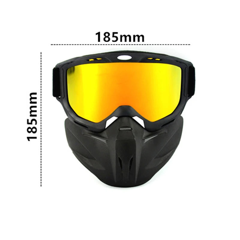 Protective Motorcycle Face Mask Removable Full Face Tactical Motorcycle Helmet Goggles Riding Motocross Glasses Moto Accessories