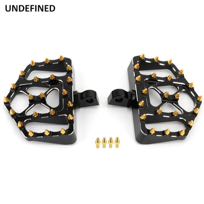 Wide Floorboards MX Foot Pegs Footrest Driver Pedals for Harley Touring Road King Street Glide 86-2023 Softail Fatboy Dyna FLD