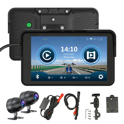 Karadar MT7001 7 Inch Waterproof GPS Navigation Auto Carplay for Motorcycle and Bikes with Touch Screen & Mirror Link Free Map
