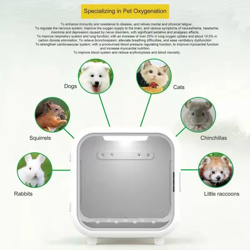 Pet Oxygen bar Dog Cat Cage Breathe Healthy Equipment ICU Chamber