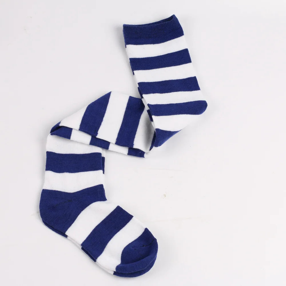 Womens Striped Thigh High Stockings Ladies Girls Black White pink Long Over Above Knee Socks femboy Cosplay Lolita Harajuku Y2k