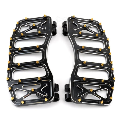 Wide Floorboards MX Foot Pegs Footrest Driver Pedals for Harley Touring Road King Street Glide 86-2023 Softail Fatboy Dyna FLD