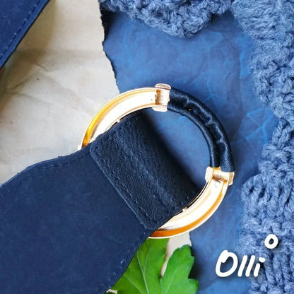 Women’s Elastic Stretch Wide Waist Belts w Wrapped Gold Circle Buckle