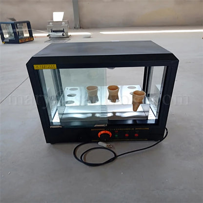Commercial food insulation cabinet glass display pizza counter display Kono pizza cone display warmer showcase 110v220v