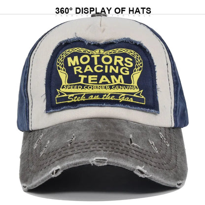 Baseball Cap Snapback Hat MOTORS RACING TEAM Sun hat Spring Autumn baseball cap Sport cap Hip Hop Fitted Cap Hat For Men Women