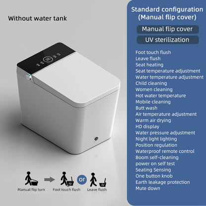 Tankless Auto Opening Smart Toilet Seat Black Intelligent Wc Toilets