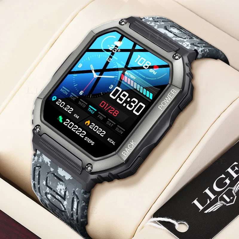 KR06 BW0417 Outdoor Sports Smart Watch Heart Rate Fitness Tracker Bluetooth Dial Call Men Women Smartwatch for IOS Android
