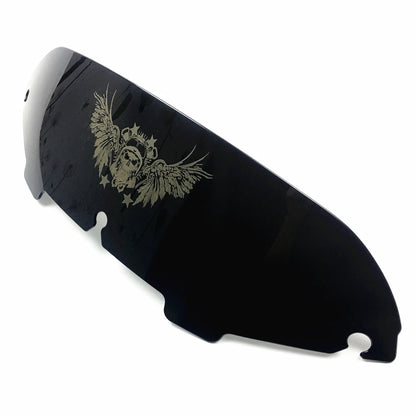 Motorcycle 5''/6''/8" Black Skull Windshield Fairing Windscreen For Harley Electra Street Glide FLHX Touring 1996-2013