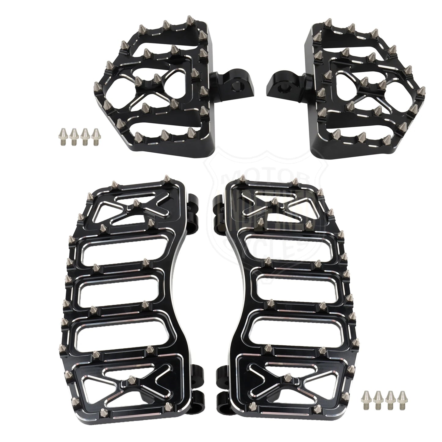 Wide Floorboards MX Foot Pegs Footrest Driver Pedals for Harley Touring Road King Street Glide 86-2023 Softail Fatboy Dyna FLD