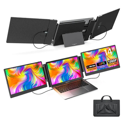 S3 Ultra Slim 14\" FHD 1080P IPS Triple Laptop Screen Extender Plug and Play Dual Portable Monitor with USB Interface