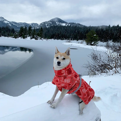 Winter Pet Dog Clothes for Large Dogs Warm Waterproof Dog Clothing Coat Thicker Cotton Padded Dog Jacket Pitbull French Bulldog