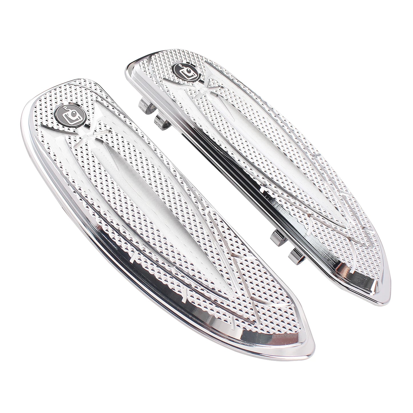 1 Pair Front Floorboards Foot Pegs Footrest Footboard For Harley FLD Dyna 2012 2013 2014 2015 2016 Motorcycle Aluminum