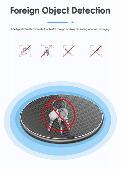 15W Wireless Charger Fast Charging Pad for Samsung S20 S10 Note 20 10+ S9 iPhone 11 12 Pro Xs Max X 8 Metal Wireless Charge Dock