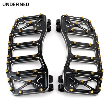 Wide Floorboards MX Foot Pegs Footrest Driver Pedals for Harley Touring Road King Street Glide 86-2023 Softail Fatboy Dyna FLD