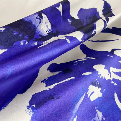 Wholesale Printed Chouchou En Soie Floral Soft Ankara  Natural Gown Textiles 100% Silk Satin Fabric for Dress Clothing Silk