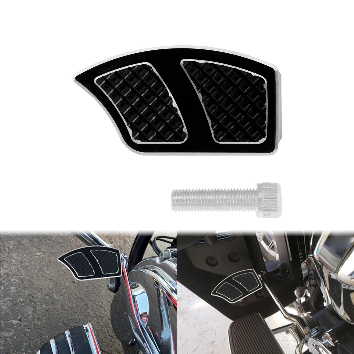 Motorcycle Front Floorboards Passenger Footboard Male Mount Foot Pegs Black/Chrome Footrest For Harley Softail Dyna XL Touring
