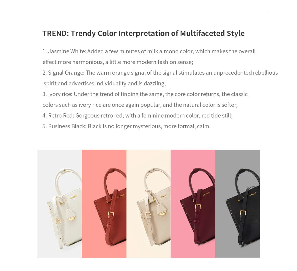 LA FESTIN New Women Leather Tote Bags Luxury Multifunctional Versatile Ladies Fashion Shoulder Crossbody Designer Handbag