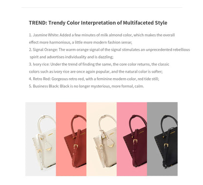 LA FESTIN New Women Leather Tote Bags Luxury Multifunctional Versatile Ladies Fashion Shoulder Crossbody Designer Handbag