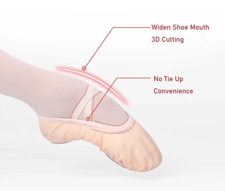 Girls Ballet Shoes for Woman Ballerina Shoes Ballet Flats Women Canvas Soft Sole Dance Slippers Children Practise Dance Shoes