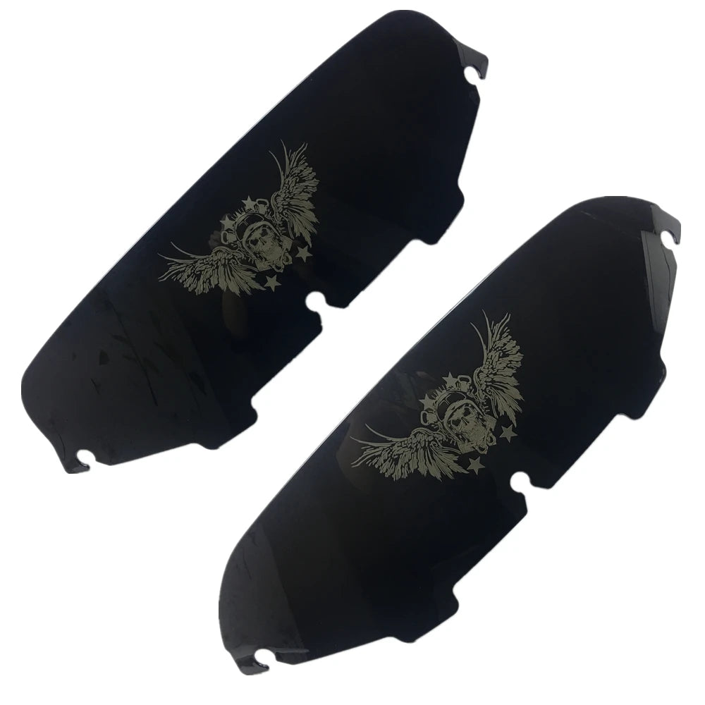 Motorcycle 5''/6''/8" Black Skull Windshield Fairing Windscreen For Harley Electra Street Glide FLHX Touring 1996-2013