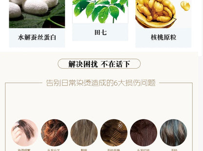 Mokeru 1pc  Ginger shampoo Herbal Non Allergic Natural Fast Blacking Gray Hair Dye Black Shampoo  For White  Coloring