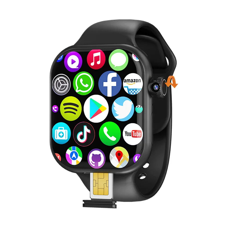 Wonlex MT107 AMOLED Screen Big Memory SIM Card WIFI GPS Positioning 4G Android Phone Watch Heart Rate Smart Watch