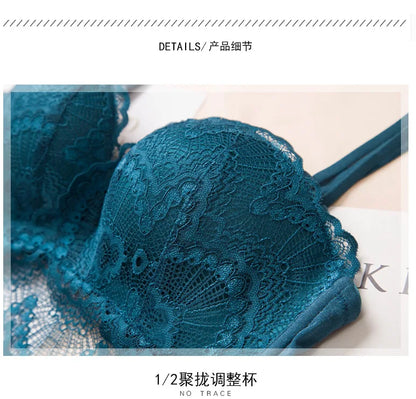 Ladies Underwear Suit Seamless underwear without steel bracket bra push up Massage palm cup Bra Set push up bra+set
