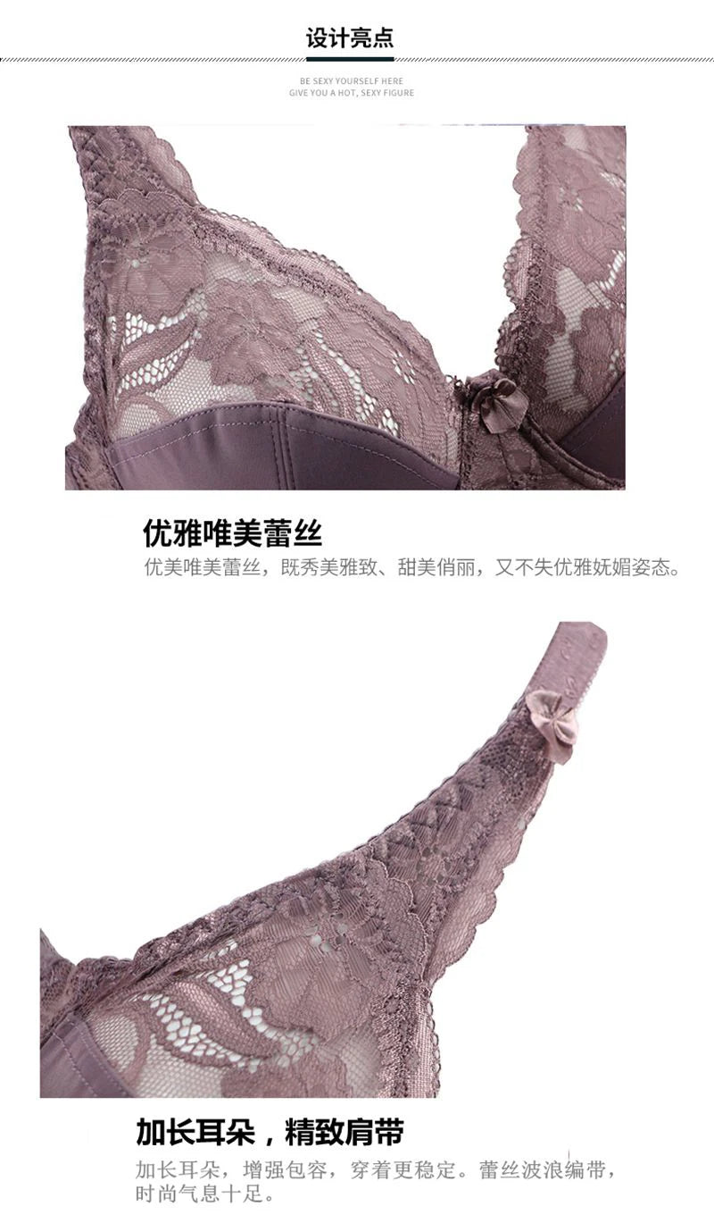 2025 New Large Bras CDE Underwired Non Padded Underwear For Women Ladies Sexy Full Cup Plus Size Female Lingerie