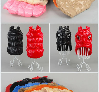 Winter Pet Dog Down Coat Fleece Warm Inside Candy Color Pet Down Warm Coat Puppy Down Clothes Winter Clothes Clothing XS-3XL
