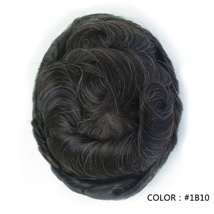 Full Swiss Lace base Blonde Hair toupee for Men indian remy hair Bleached Knots  Natural Hairline hair System for Man