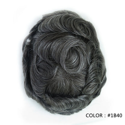 Full Swiss Lace base Blonde Hair toupee for Men indian remy hair Bleached Knots  Natural Hairline hair System for Man