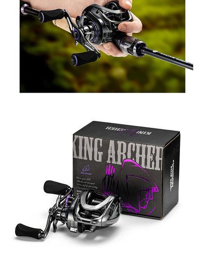Soloking GKA200 Pro Baitcasting Reel Fishing Reels 9KG Drag Power 6+1 BB Drag Clicker Sound Baitcaster Reel 베이트 릴