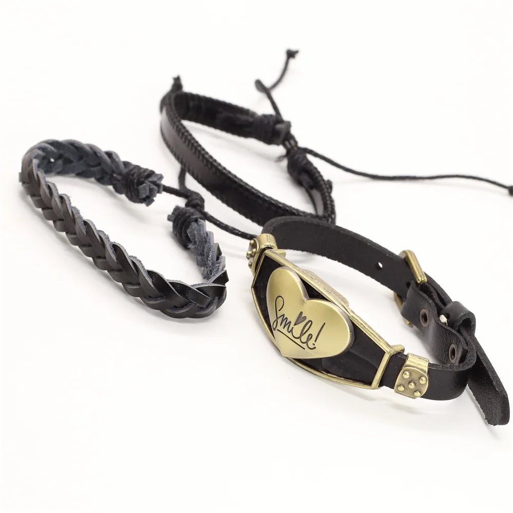 Alloy Scorpion Charm Braided Leopard Genuine Men Leather Bracelets For Women Wrap Wristbands Bangles Homme Wholesale Jewel