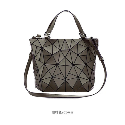 ladies Luminous  bag geometric bags for women 2024 Quilted Shoulder Bags Laser Plain Folding female Handbags bolsa feminina